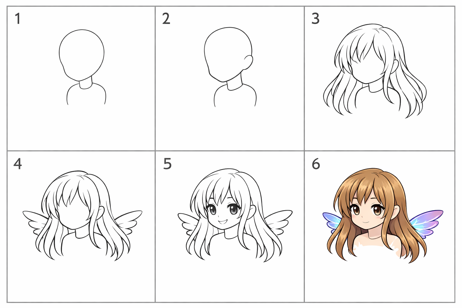 Cómo dibujar un alas anime fácil en 5 pasos