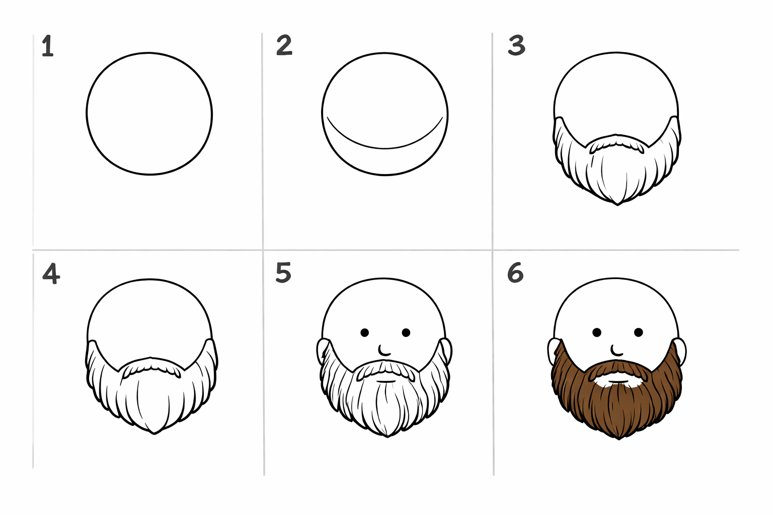 Cómo dibujar una barba paso a paso