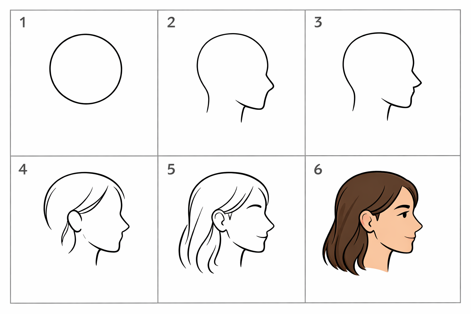 Cómo dibujar una cara de perfil paso a paso