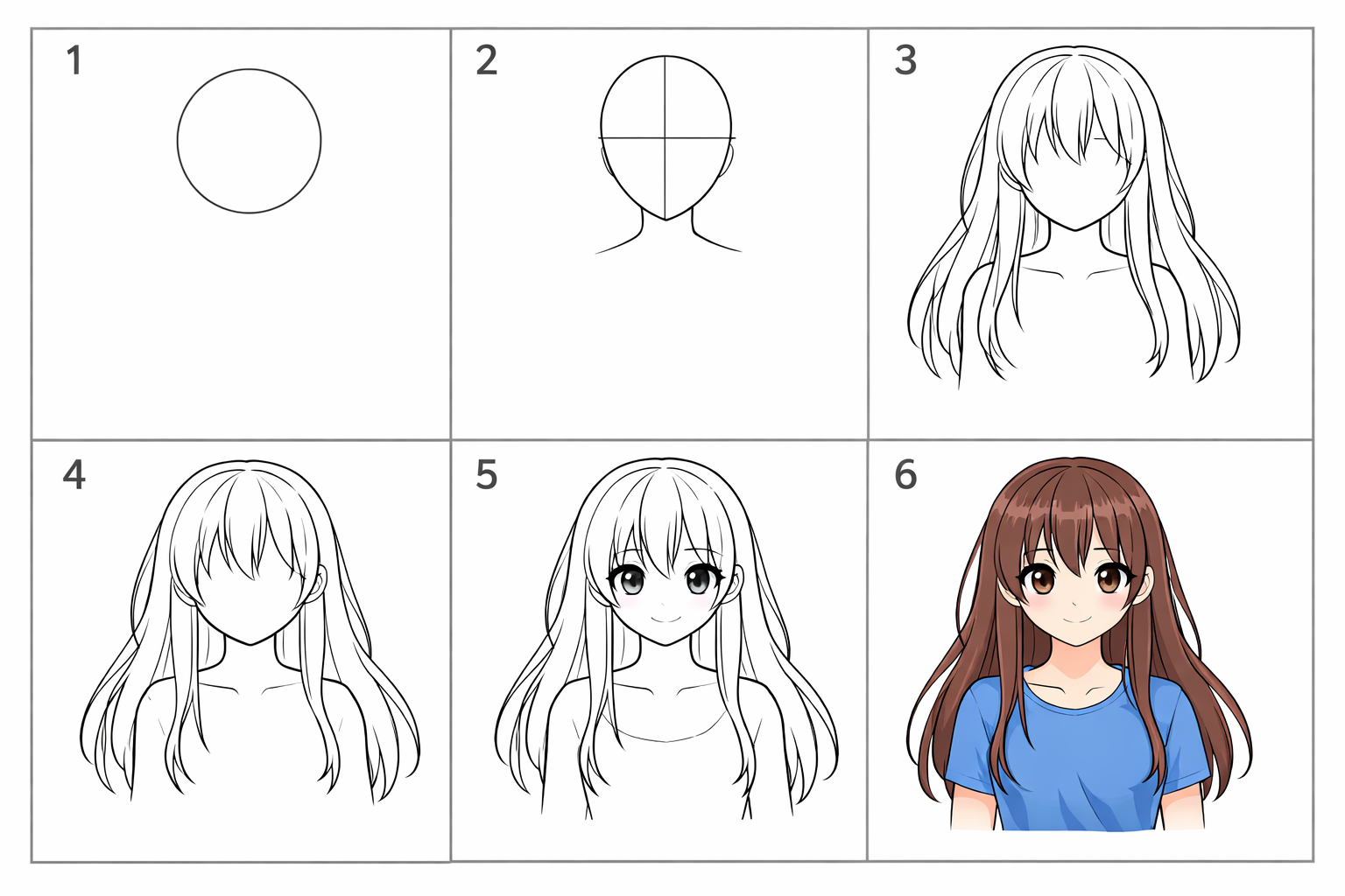 Cómo dibujar una chica anime paso a paso