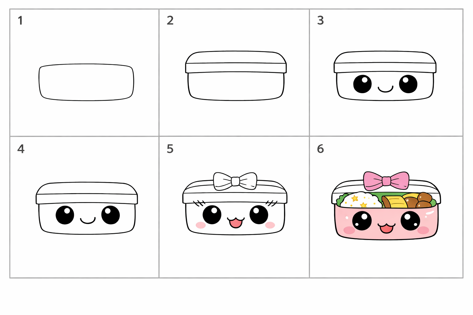 Cómo dibujar un comida kawaii para niños