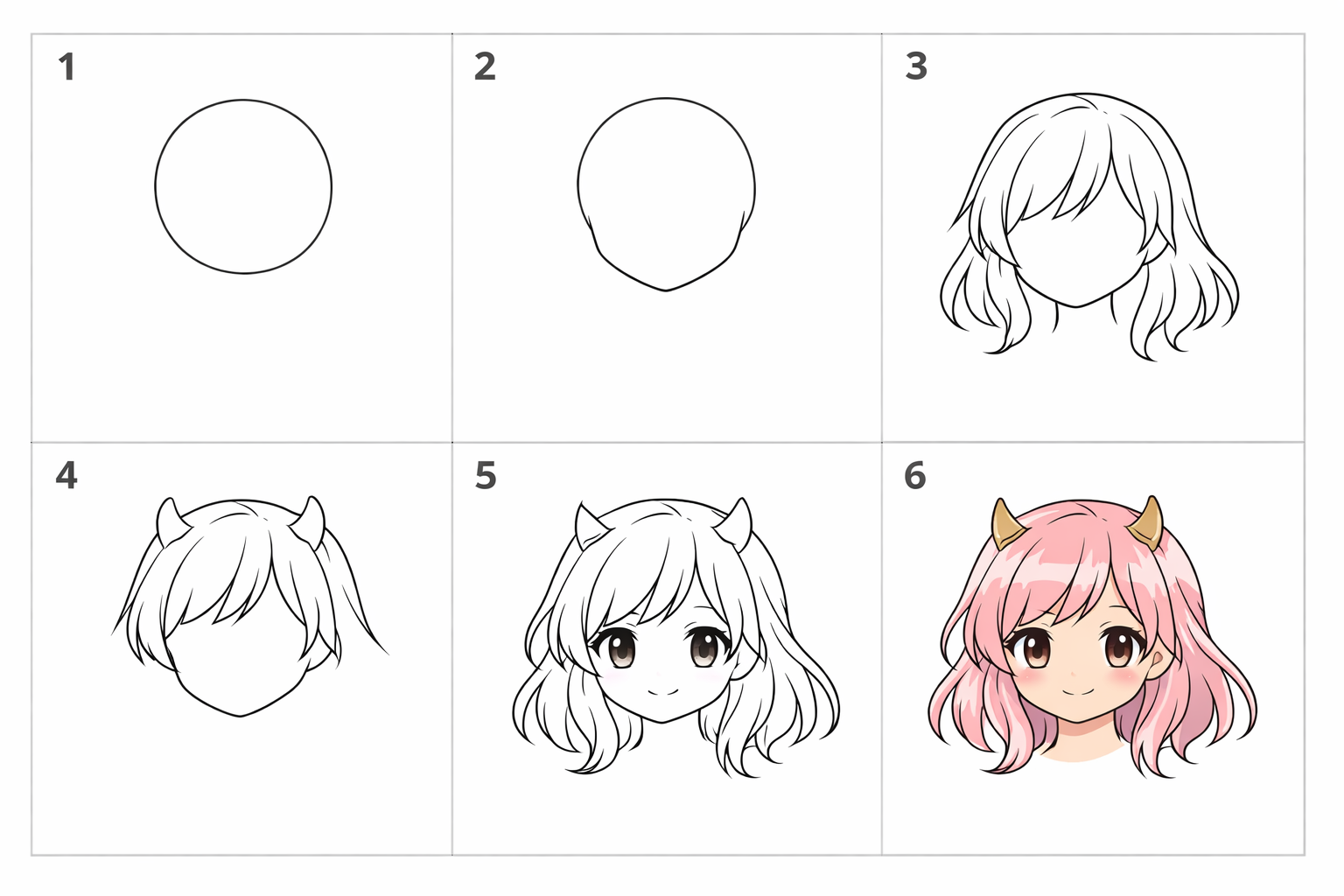 Cómo dibujar un cuernos anime para principiantes