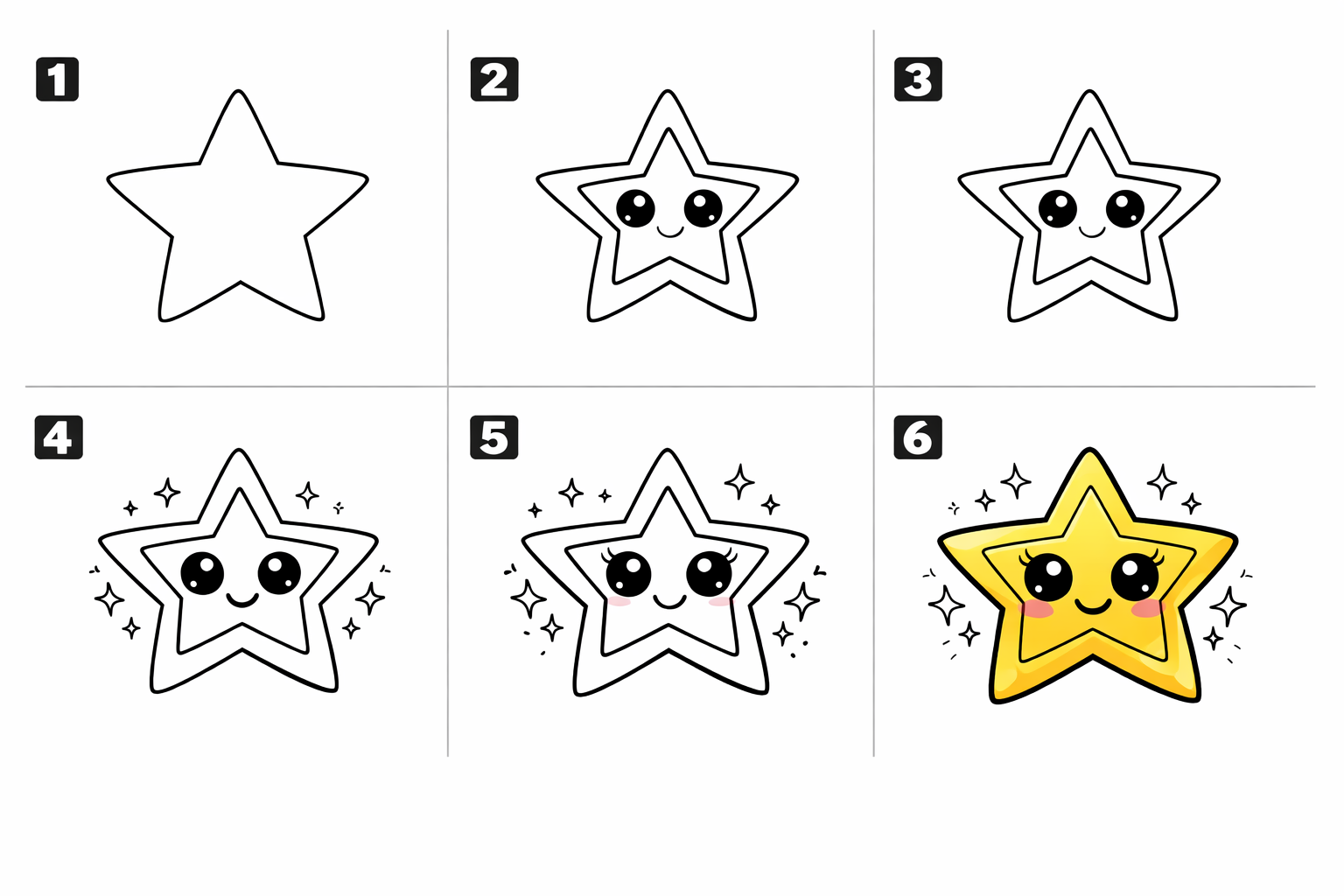 Cómo dibujar una estrella mágica en 5 pasos