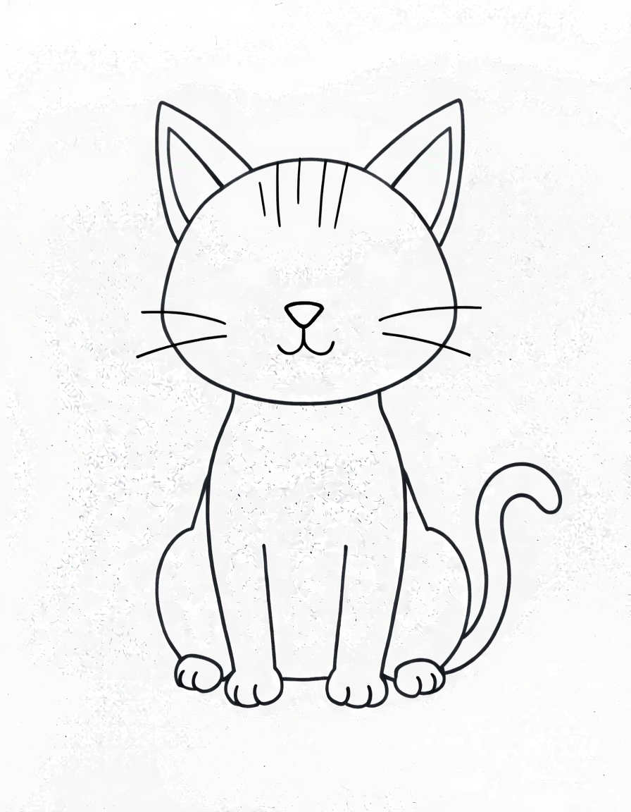Cómo dibujar un gato en 5 pasos — paso 2