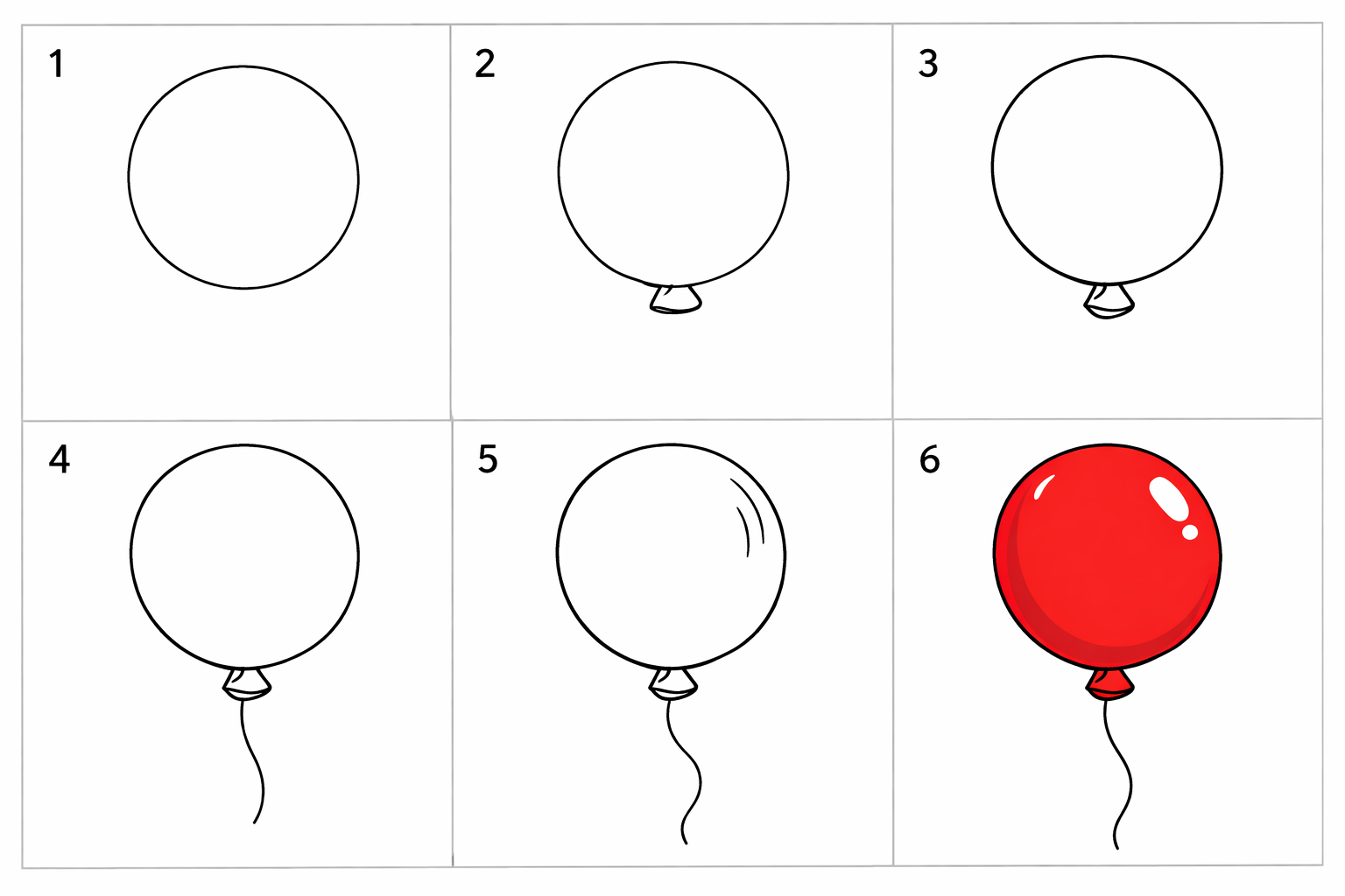 Cómo dibujar un globo paso a paso