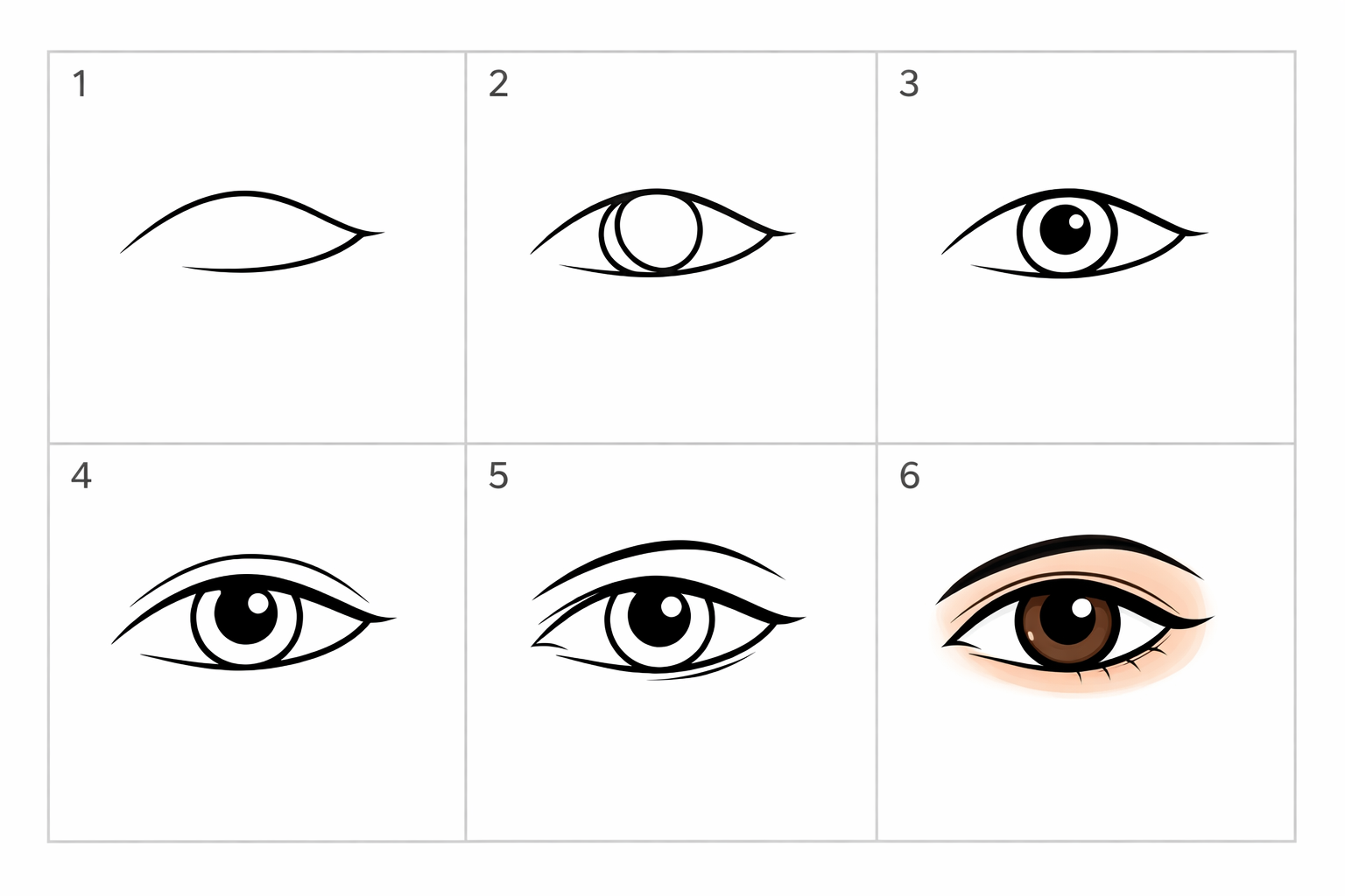 Cómo dibujar un ojo de perfil fácil