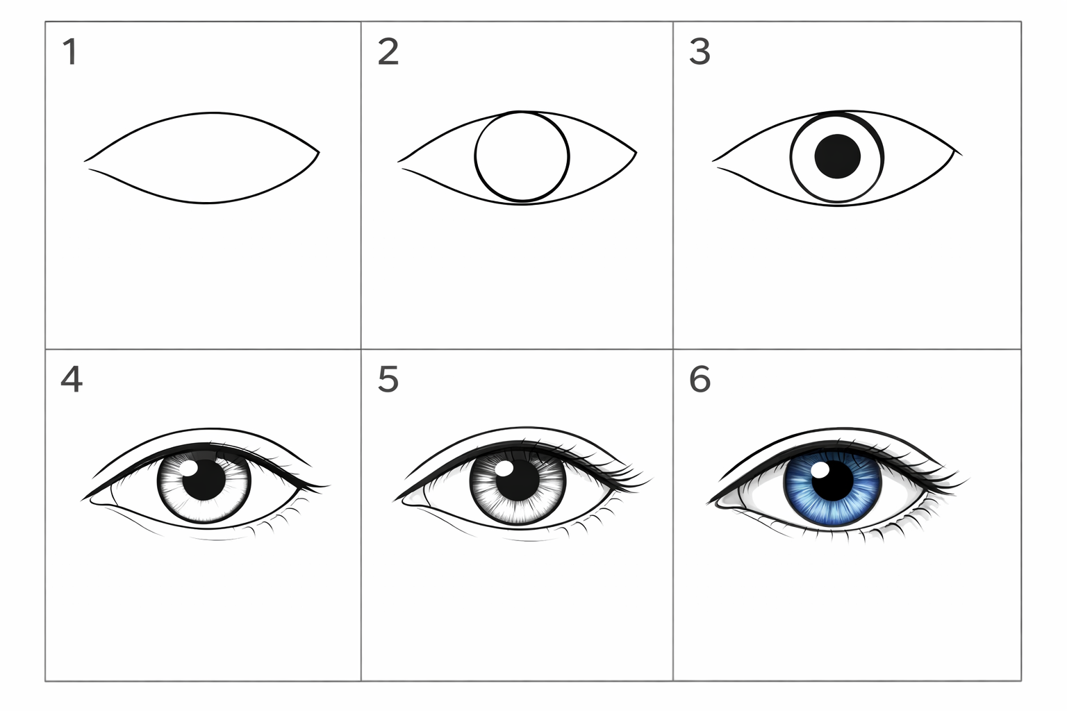 Cómo dibujar un ojo realista fácil en 5 pasos