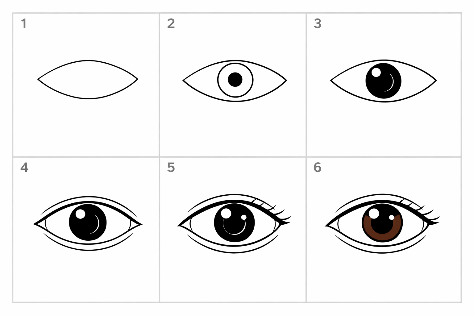 Cómo dibujar un ojo sorprendido fácil