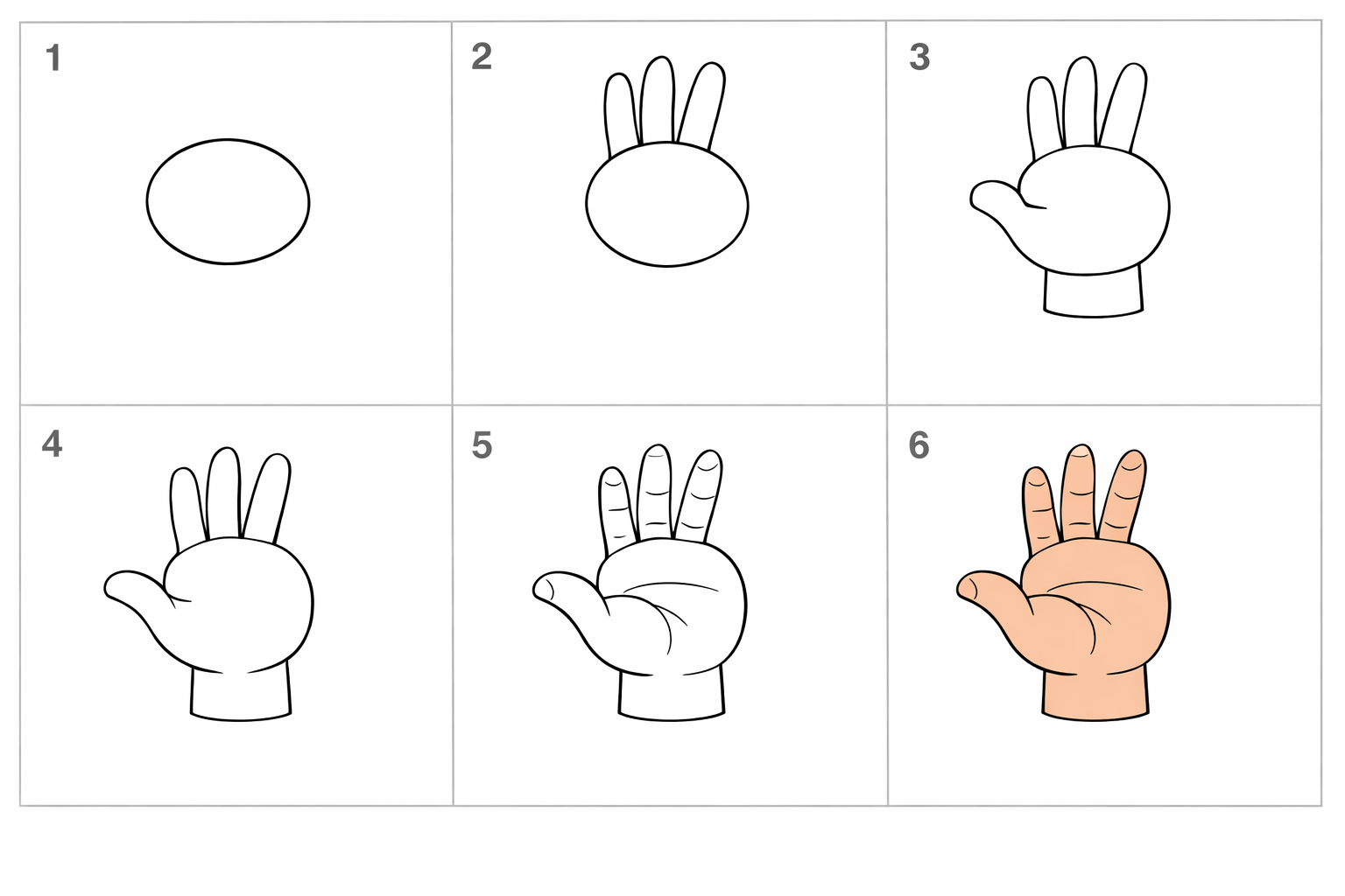 Cómo dibujar un ok con la mano fácil
