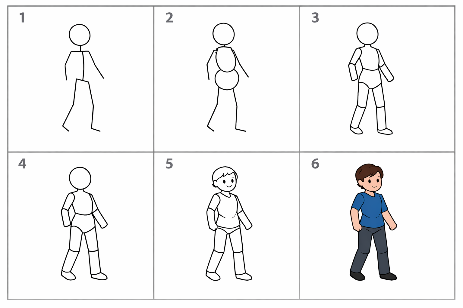Cómo dibujar una pose de tres cuartos para principiantes