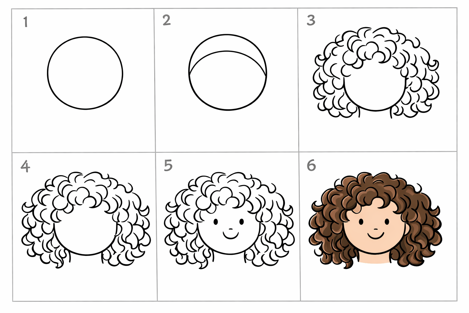 Cómo dibujar un rulos en 5 pasos