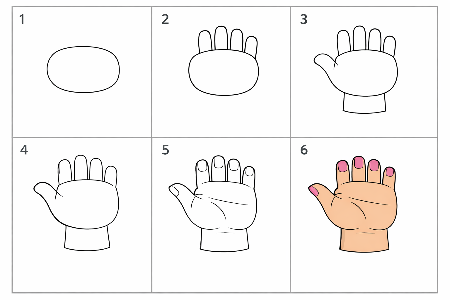 Cómo dibujar un uñas en 5 pasos