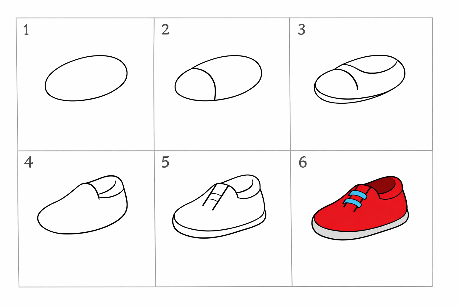 Cómo dibujar un zapato para niños
