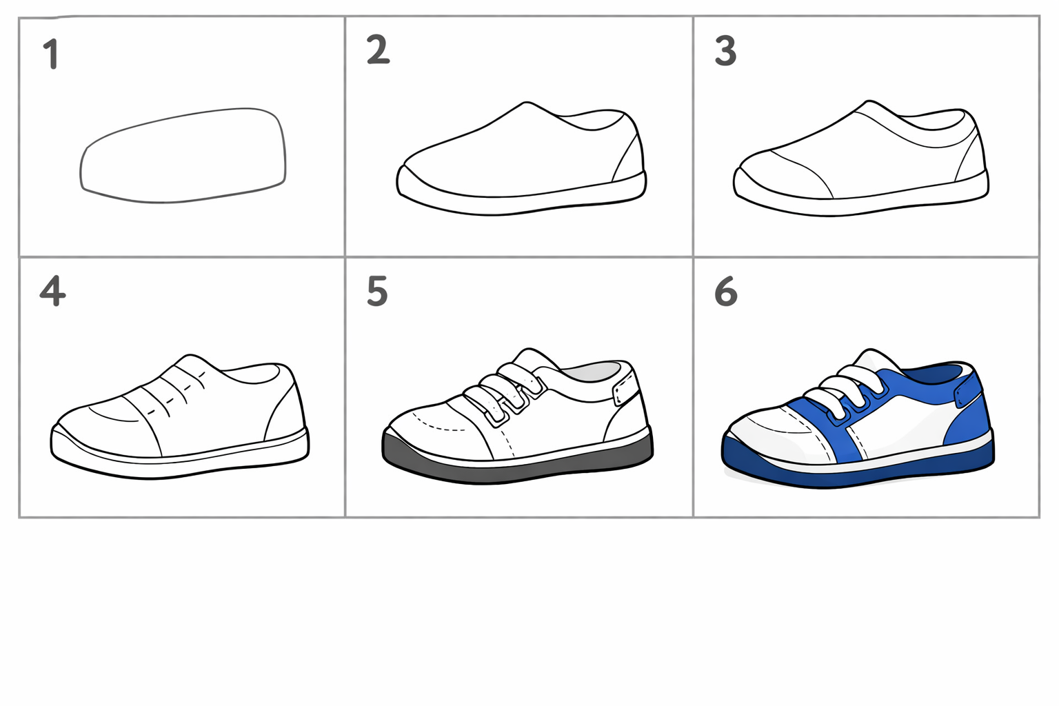 Cómo dibujar un zapatos anime para principiantes — paso 1